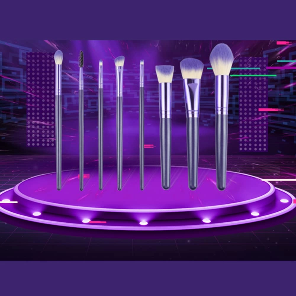 Makeup Brush Set, 8pcs Premium Synthetic Makeup Brushes Professional Make Up Brush Kit Foundation Powder Blush Eyeshadow Eyebrow Contour Concealer Makeup Brushes Set Durable Aluminum Ferrule Wooden Handle 25-1