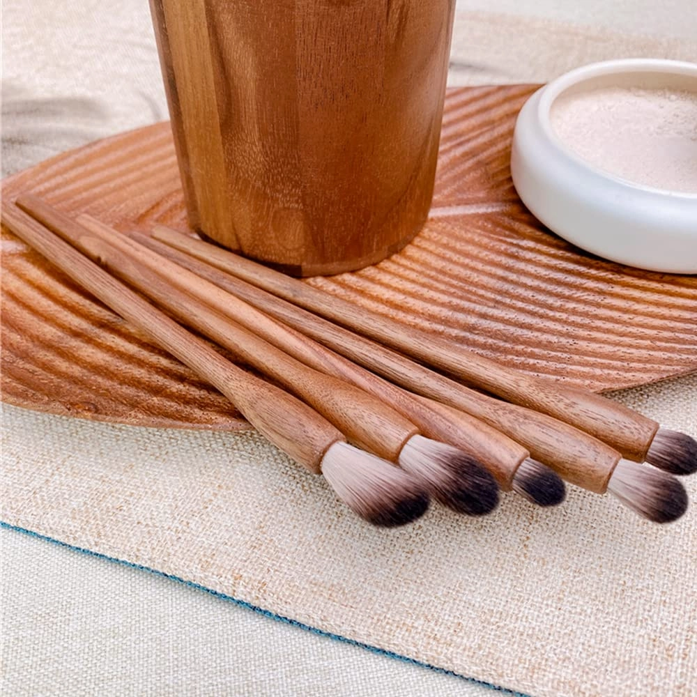 Makeup Brushes Soft Premium Synthetic Fiber Makeup Brush Set， Advaced Face Makeup Tools for Foundation Powder Blush Contour Eyeshadow Concealer Applicator Brush Tools Wulnut Handle 28-9