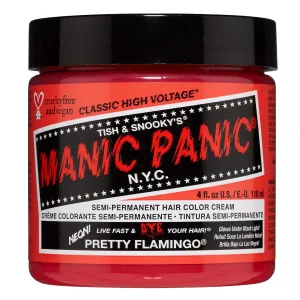 MANIC PANIC Classic Pretty Flamingo Semi Permanent Hair Color - Warm Pink Hair Dye for Women & Men That Lasts 4-6 Weeks - Vegan, Ammonia & Cruelty-Free - Create & Mix Custom Shades (4oz)