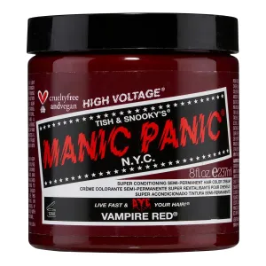 MANIC PANIC Classic Vampire Red Semi Permanent Hair Color - Deep Blood Red Hair Dye for Women & Men That Lasts 4-6 Weeks - Vegan, Ammonia & Cruelty-Free - Create & Mix Custom Shades (8oz)