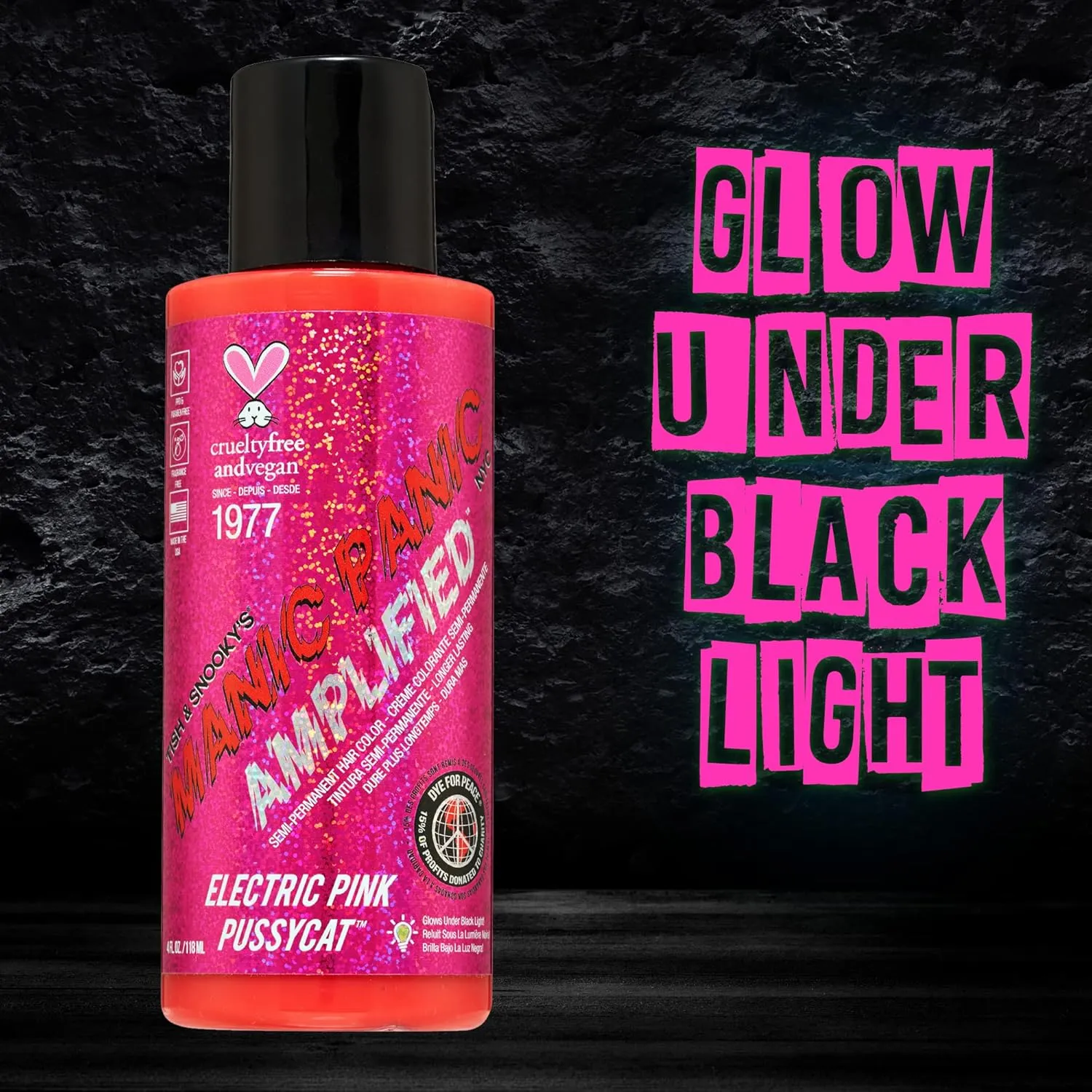 MANIC PANIC Electric Pink Pussycat Hair Color Amplified