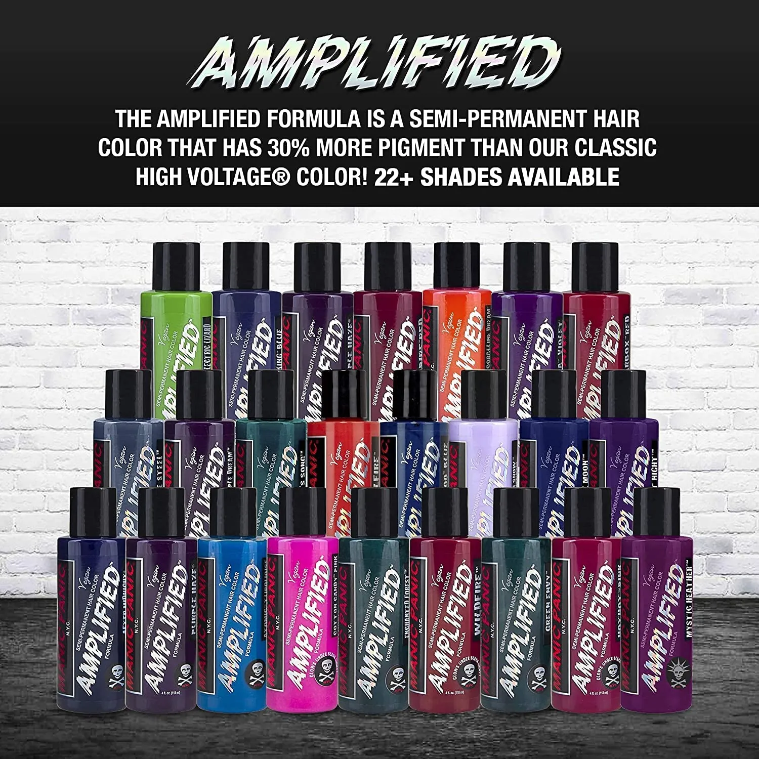 MANIC PANIC Virgin Snow Blonde Toner - Amplified - Semi-Permanent Blue-Tinted Toner for Blondes or Bleached Hair - Removes Brassiness (4oz)