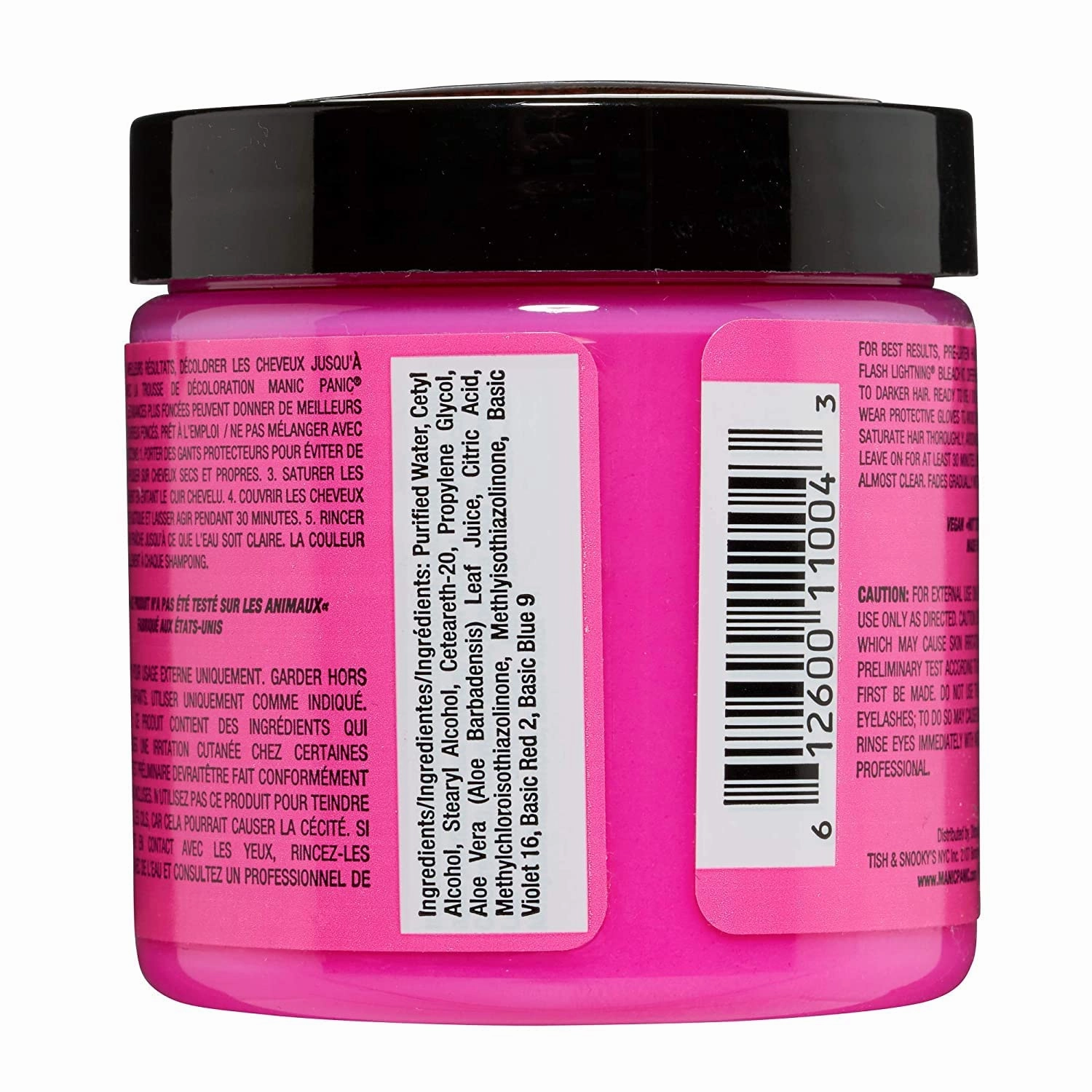 MANIC PANIC Classic Cotton Candy Pink Semi Permanent Hair Color - Bright Pink Hair Dye for Women & Men That Lasts 4-6 Weeks - Vegan, Ammonia & Cruelty-Free - Create & Mix Custom Shades (4oz / 2pk)