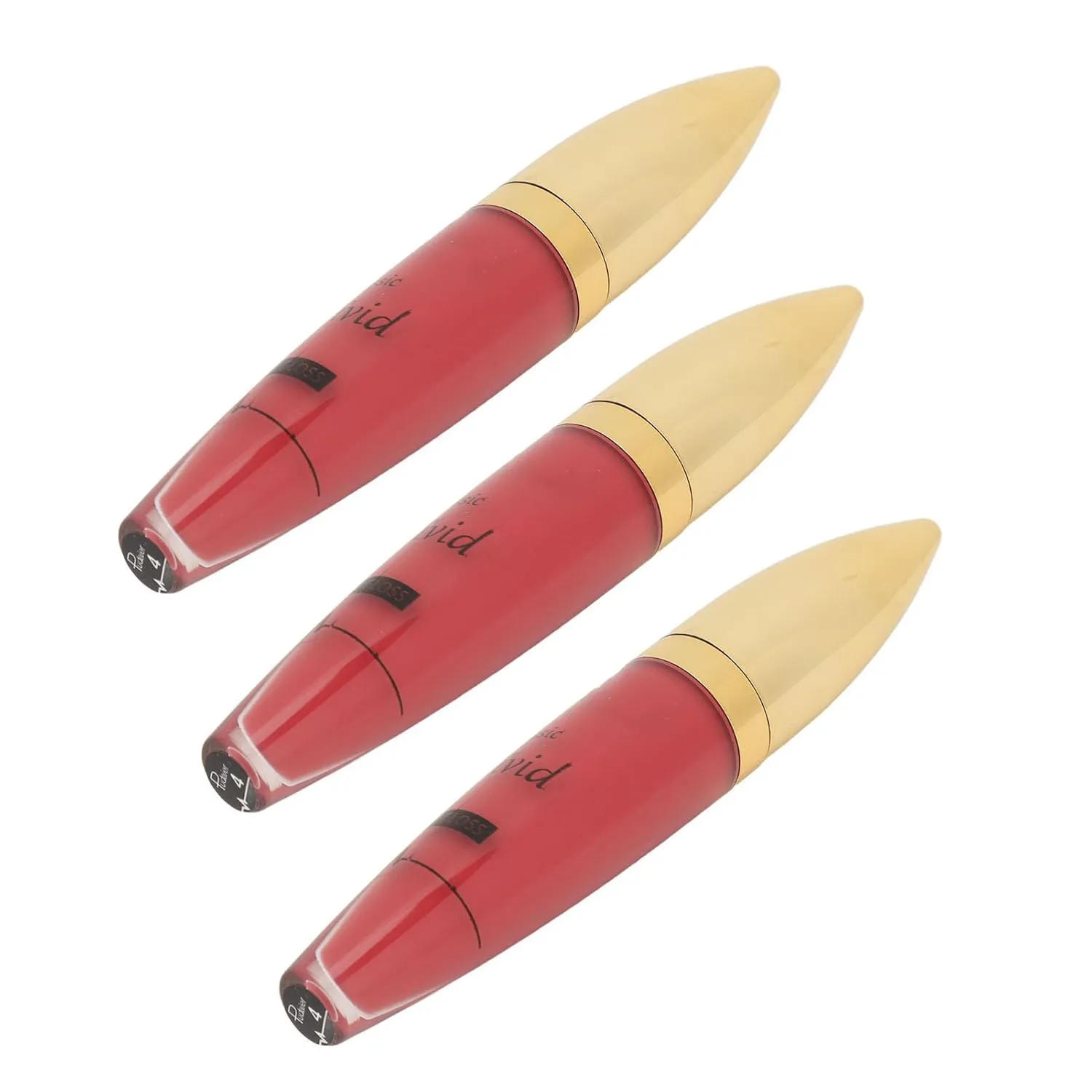Matte Lightweight Concealed Lip Lines Moisturizing 3pcs Lip Glaze Long Lasting 5ml Matte Lip Gloss Makeup Kit for Office Party (04)