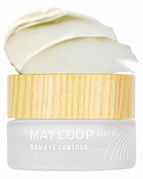 MAY COOP Raw Eye Contour - Korean Eye Cream for Under Eye Care with Sugar Maple Extract 57% & Adenosine Peptides - Hydrating, Firming, Moisturizing for Sensitive Skin, 0.67 fl. oz.