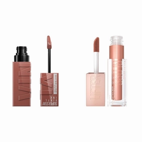 MAYBELLINE Super Stay Vinyl Ink Lipcolor & Lifter Gloss with Hyaluronic Acid, High Shine Lip Gloss, 0.14 fl oz & 0.18 Ounce