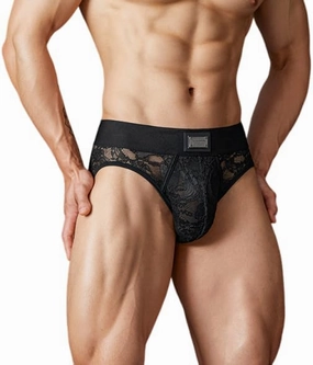 Men's Lace Briefs: 3D Fit Underwear with Breathable Mesh - Sexy Panties for Workout and Daily Wear