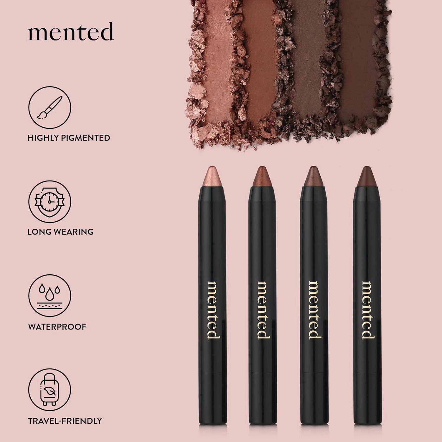 Mented Cosmetics Color Intense Eye Shadow Sticks, Cream Eyeshadow Stick Crayon, Easy-to-Apply Eyeshadow Pencils, Waterproof   Crease Proof Eye shadow Make Up, 0.05oz, Deja Brew