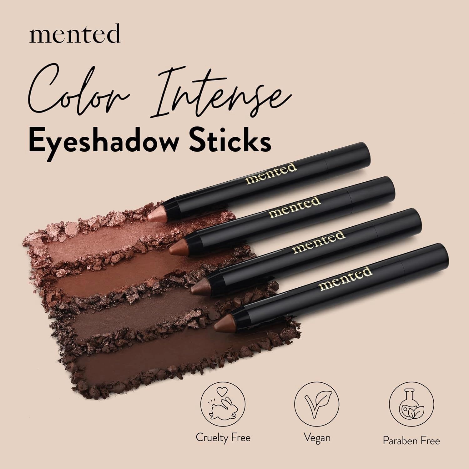 Mented Cosmetics Color Intense Eye Shadow Sticks, Cream Eyeshadow Stick Crayon, Easy-to-Apply Eyeshadow Pencils, Waterproof   Crease Proof Eye shadow Make Up, 0.05oz, Deja Brew