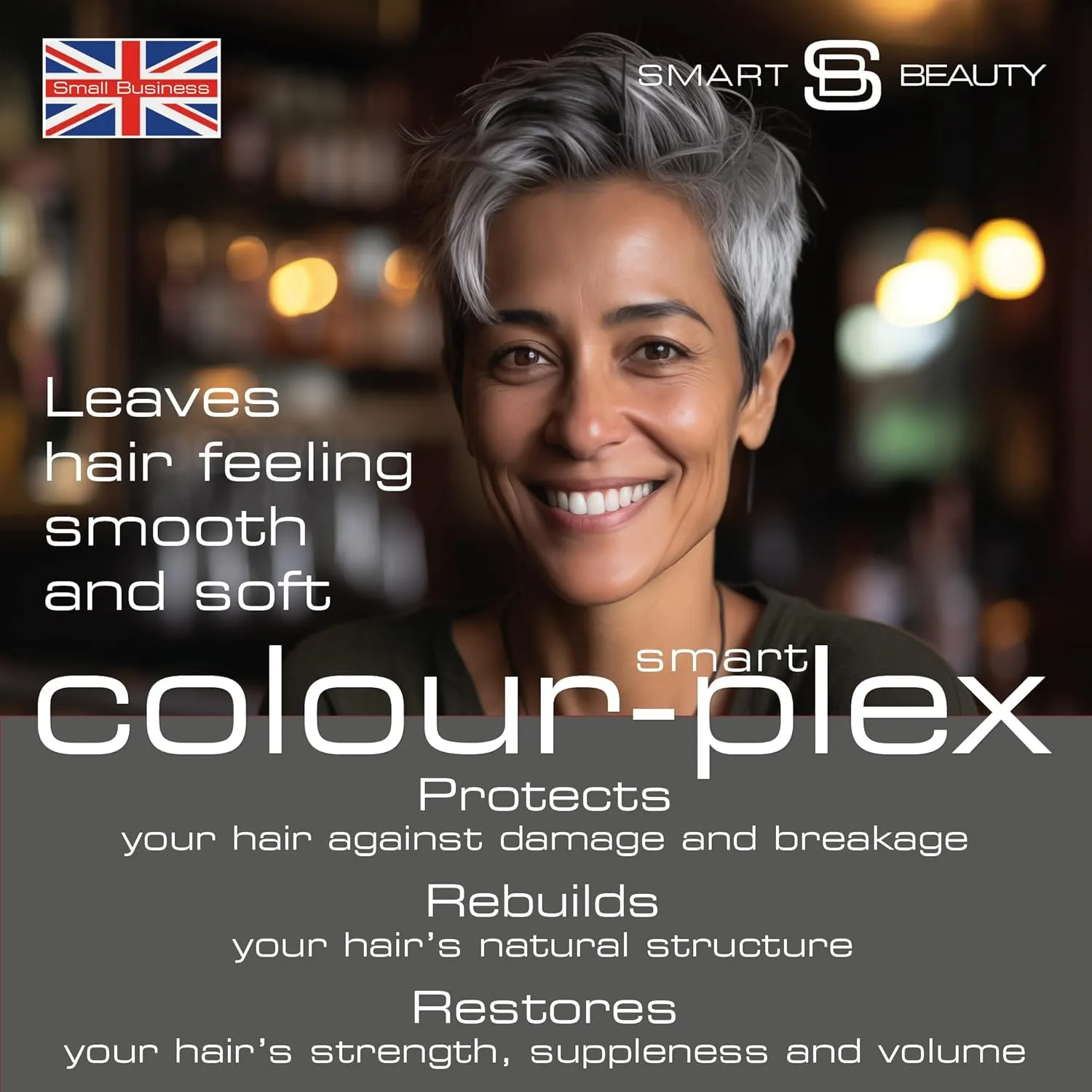 Metallic Graphite Hair Dye Demi-Permanent, Grey Toner for Bleached Hair, Anti-Breakage Plex Hair Care, Vegan & Cruelty-Free, 100% Gray Coverage, Silver Gray Hair Color by Smart Beauty