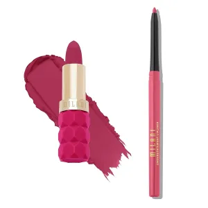 Milani Color Fetish Lipstick and Understatement Lipliner Bundle - Blossom & Audacious Pink