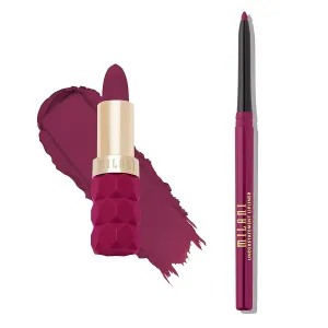 Milani Color Fetish Lipstick and Understatement Lipliner Bundle - Fleur & Magenta Mood