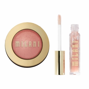Milani Baked Blush - Petal Primavera  Keep It Full Maxxx Balmshell Lip Plumping Balm - Balmshell
