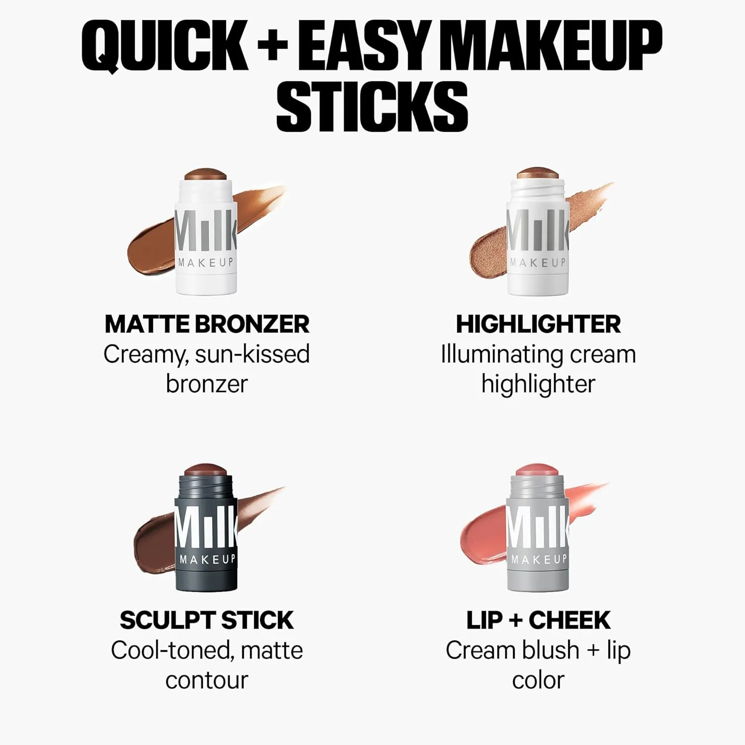 Milk Makeup Sculpt Stick – Cool-Toned Cream Contour Stick with Thyme Extract   Mango Butter – Hydrating, Buildable Formula Adds Depth   Dimension