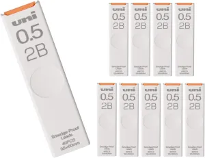 Mitsubishi Pencil UNI Hako ULS05402B Mechanical Pencil Lead, 0.5, 2B, 10 Pieces