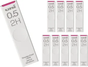 Mitsubishi Pencil Uni Mechanical Pencil Leads, 0.5, 2H, 10 Count Hako ULS05402H