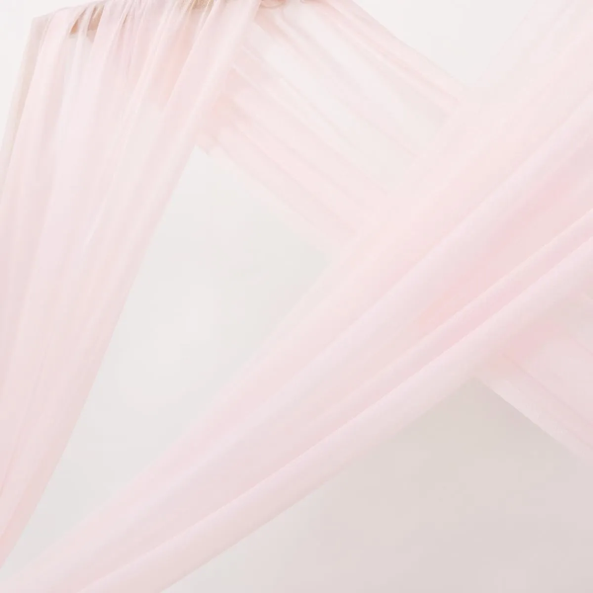MLMC Blush Pink Wedding Arch Draping Fabric 2 Panels 29" x 6.6 Yards Extra Long Gauze Drapery Sheer Backdrop Curtains 20ft Outdoor Drapery Panels for Wedding Ceremony Party Ceiling Decoration