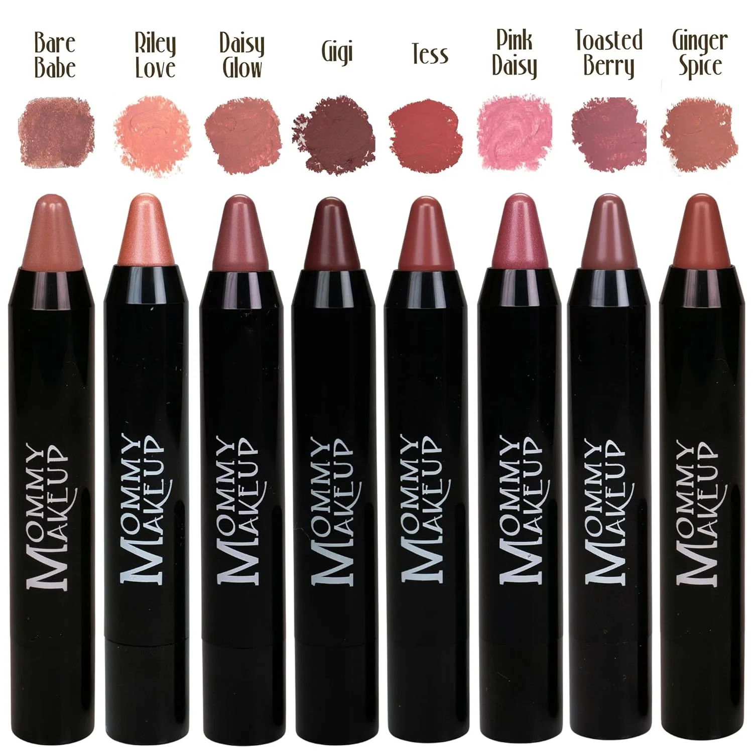 Mommy Makeup Triple Sticks Lipstick, Cream Blush & Teatment All-In-One with Shea & Cocoa Butter - Soft & Creamy Moisturizing Lip Crayon For Lips & Cheeks (Tess)