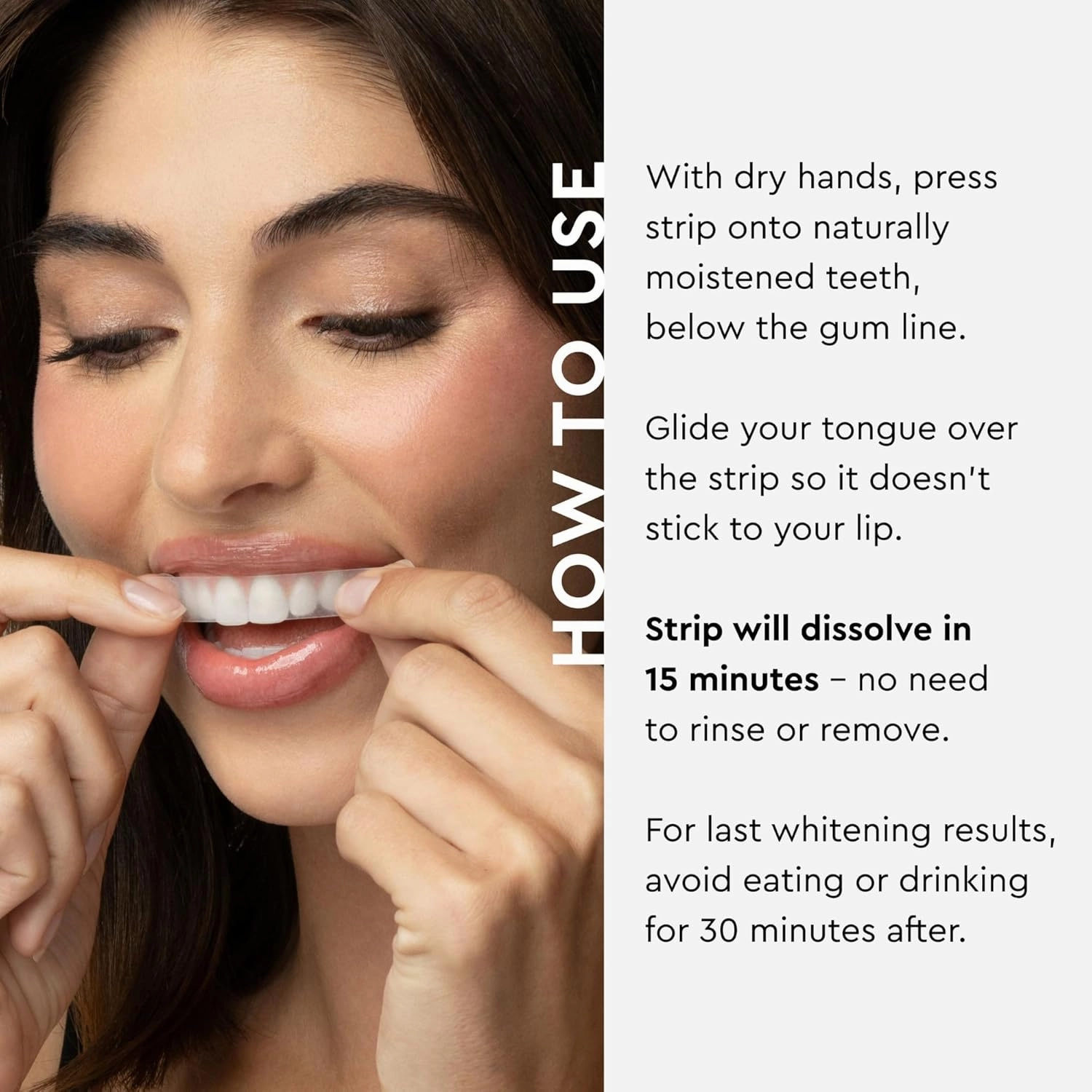 MOON Dissolving Teeth Whitening Strips - Vegan, Easy-to-Use, No Rinse White Strips - Hydrogen Peroxide and Essential Oils Infused Gentle Teeth Whitening Kit - Travel Essentials for Oral Care (14 Ct)