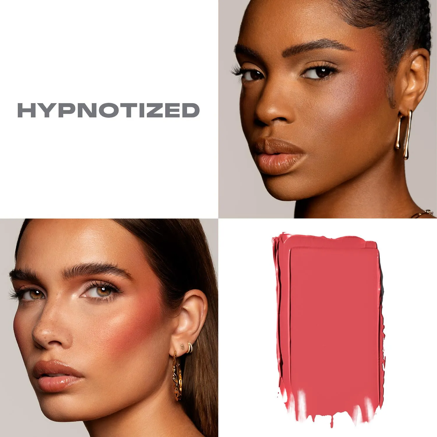 Morphe Huephoric Rush 3-in-1 Silk Cream Blush - Cream-to-Matte Buildable Blush for Cheeks - Primes, Hydrates & Blurs Skin for a Supple-Matte Finish - Hypnotized (0.28 Ounce)