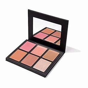 MS Glamour Cheek Palette Ultimate Buildable Coverage with 6 Shades | Cruelty-Free Cosmetics and Travel-Friendly | Vegan, Matte, Shimmer & Satin Makeup Blush Kit | Talc, Paraben and Gluten-Free