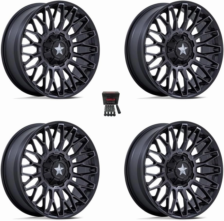 MSA Clubber 14" Wheels Matte Black Polaris RZR 1000 XP/Ranger XP 900/1000