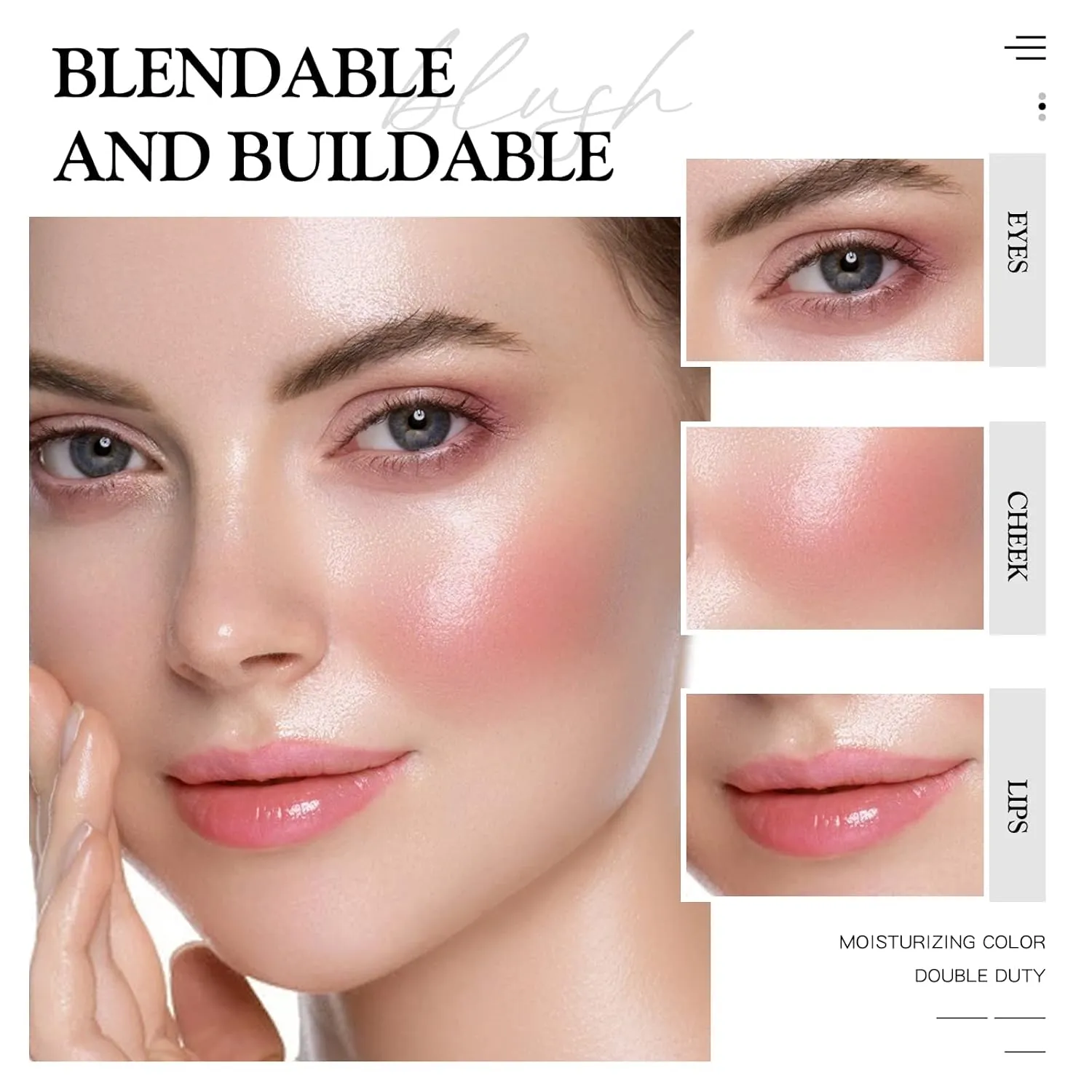 Multi Glow Balm, Cream Blush for Cheeks, Blush Balm Face Makeup, Radiant Finish, Hydrating, Creamy, Lightweight & Blendable Color, Face Makeup, 0.63 Oz (Pink Camellia)