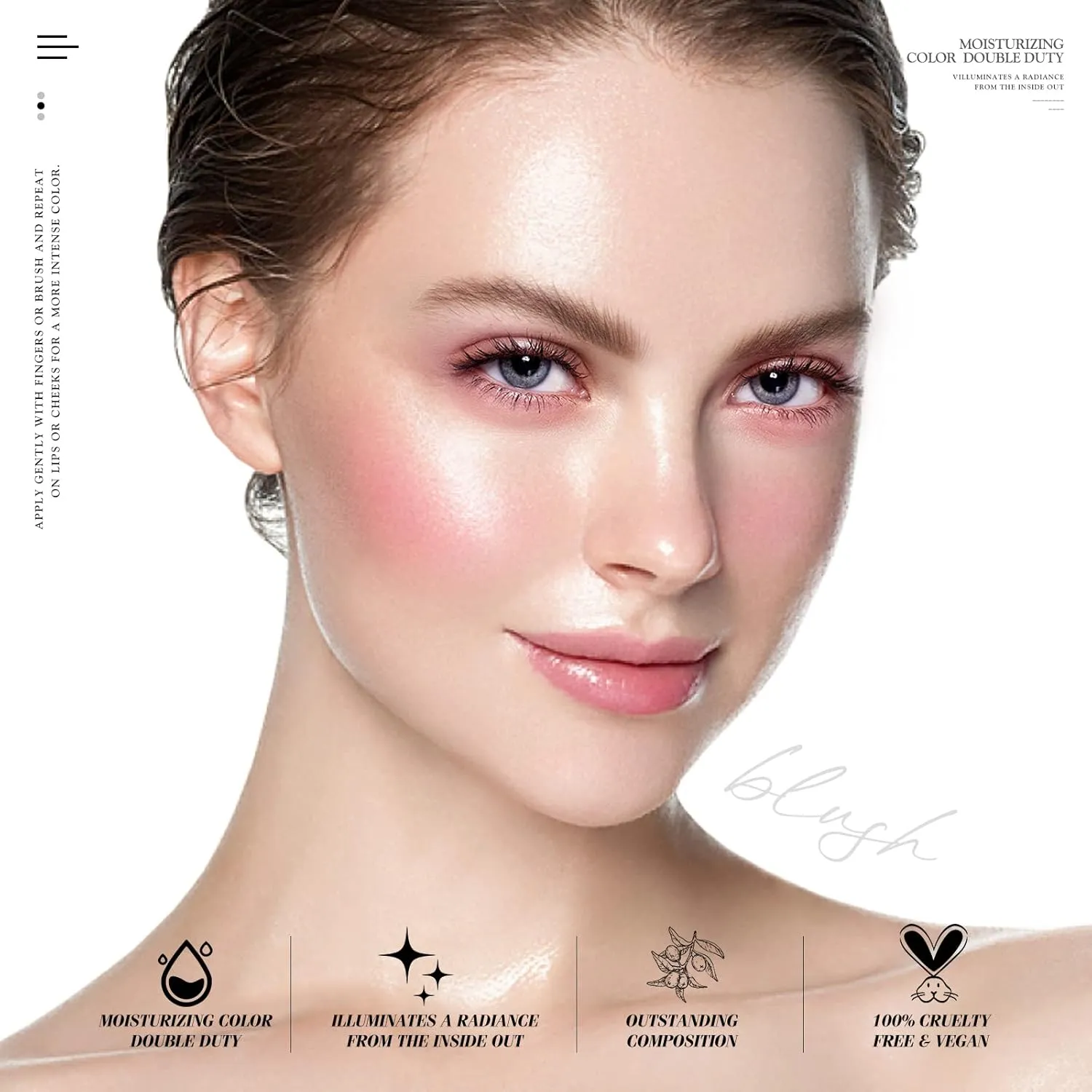 Multi Glow Balm, Cream Blush for Cheeks, Blush Balm Face Makeup, Radiant Finish, Hydrating, Creamy, Lightweight & Blendable Color, Face Makeup, 0.63 Oz (Pink Camellia)
