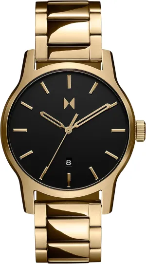 MVMT Classic II - Vintage Men’s Wristwatch - Minimalist Watch - Stainless Steel Waterproof Watch 5 ATM/50 Meters - Premium Leather Men’s Watches - Interchangeable Bands - 44mm