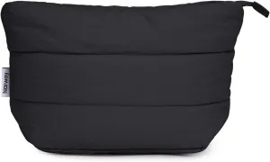 Narwey Puffy Makeup Bag for Purse Travel Women Girl, Puffer Cosmetic Bag Makeup Zipper Pouch, Cute Make Up Organizer Bags, Travel Toiletry Bag Toiletries (Black)