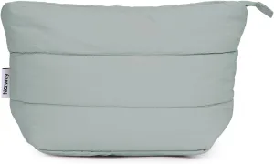 Narwey Puffy Makeup Bag for Purse Travel Women Girl, Puffer Cosmetic Bag Makeup Zipper Pouch, Cute Make Up Organizer Bags, Travel Toiletry Bag Toiletries (Sage Green)