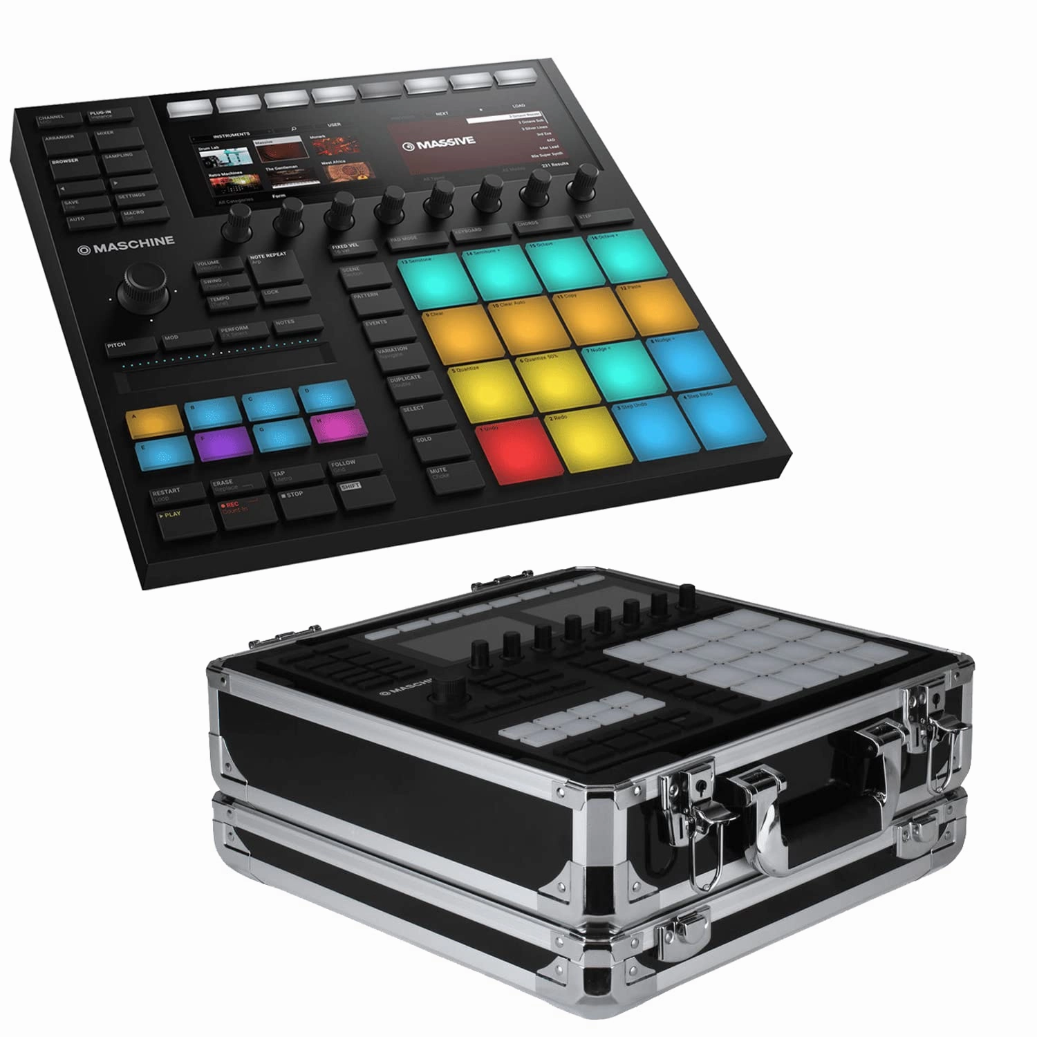 Native Instruments MASCHINE MK3 – Groove Production Studio (Black)   Odyssey Innovative Designs Native Instruments Maschine MK3 Carrying Case (Black)