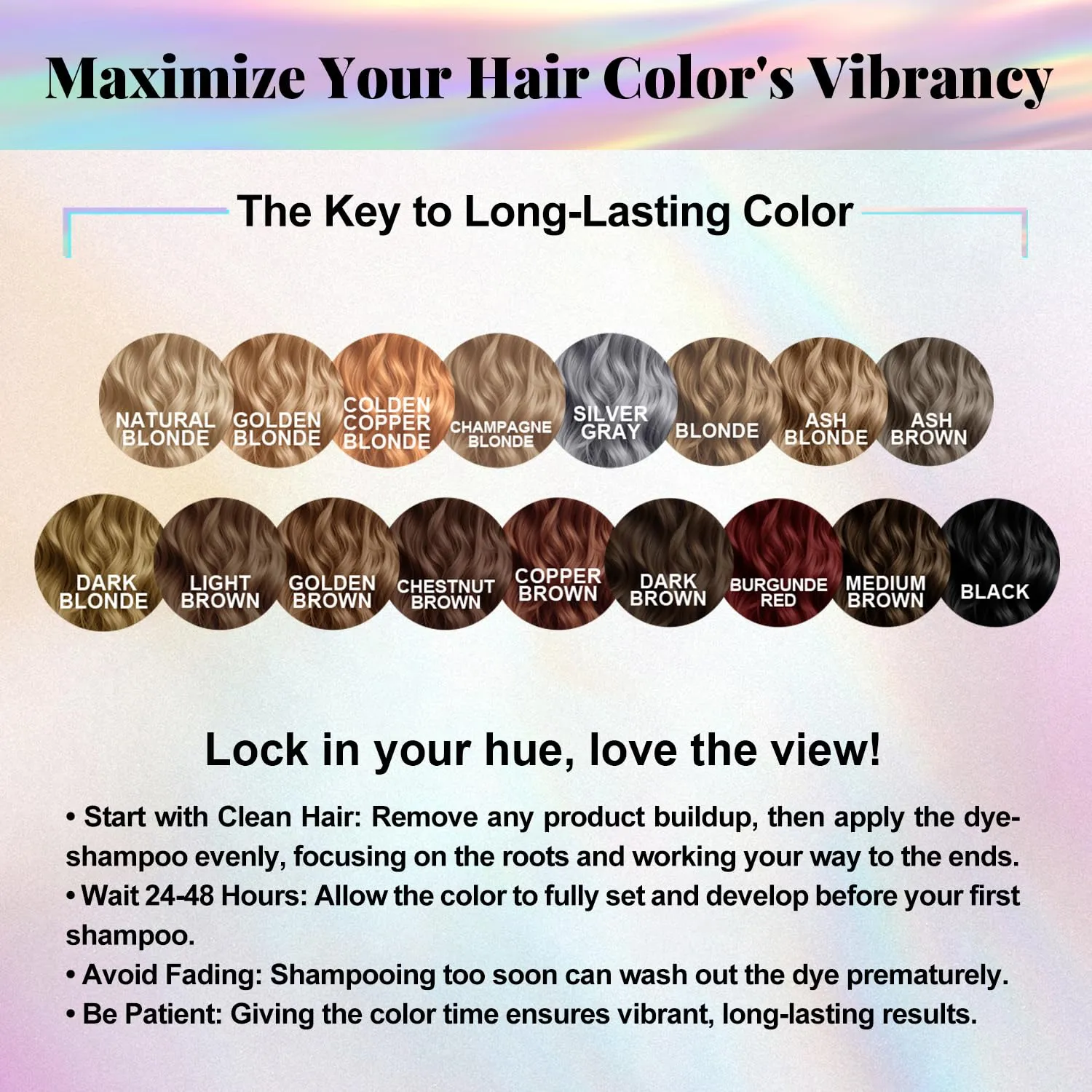 Natural Hair Dye Shampoo 3 IN 1, Gray Hair Coverage, Vegan, Ammonia-Free & Paraben-Free Hair Coloring Shampoo for Women & Men, Beard Dye for Men, Nourishing Gentle (ASH BLONDE)