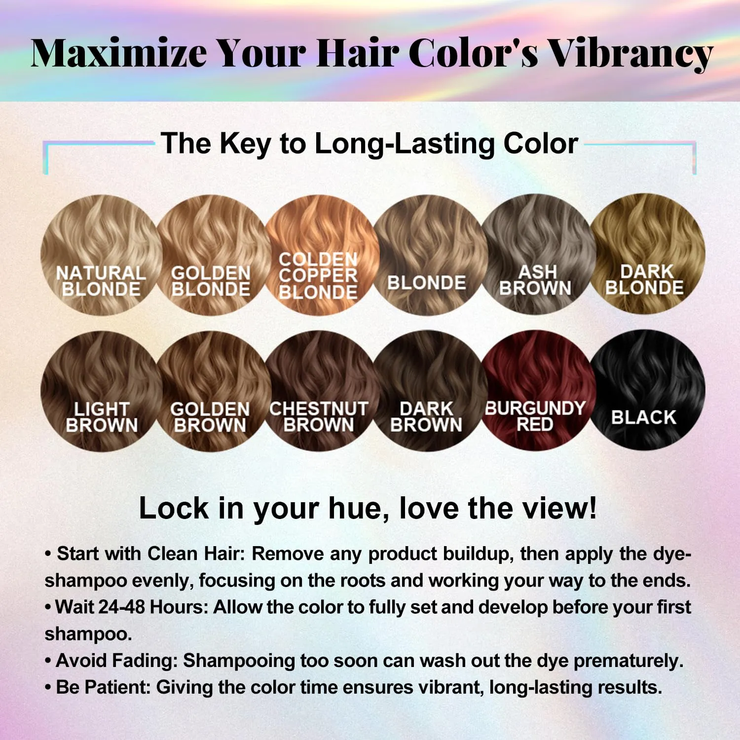Natural Hair Dye Shampoo 3 IN 1, Gray Hair Coverage, Vegan, Ammonia-Free & Paraben-Free Hair Coloring Shampoo for Women & Men, Beard Dye for Men, Nourishing Gentle Easy to Use (ASH BROWN)