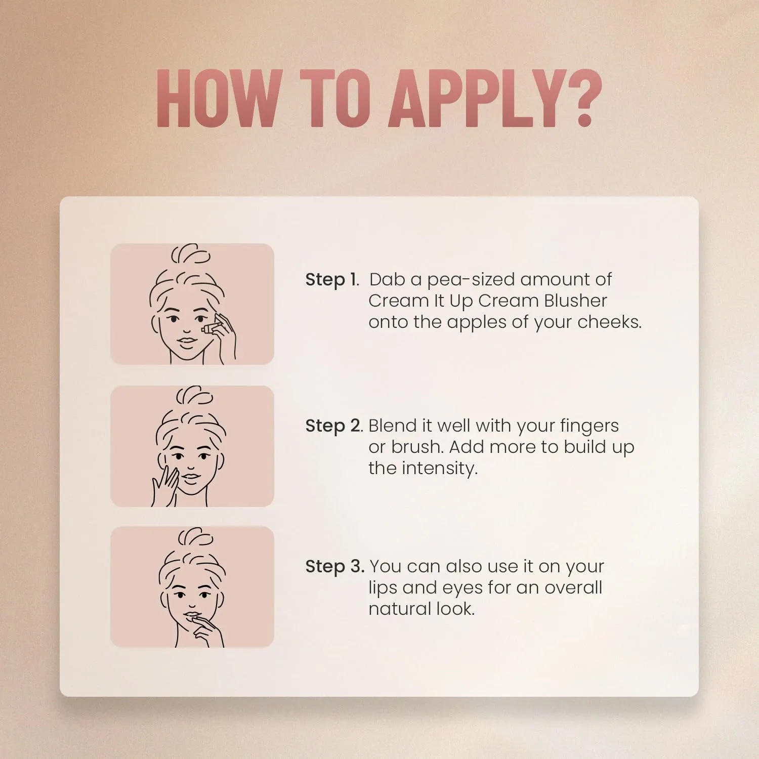 New Cream It Up Blush, Highly Pigmented Cream Blush with Shea Butter, Copper Cheeks, 10ml