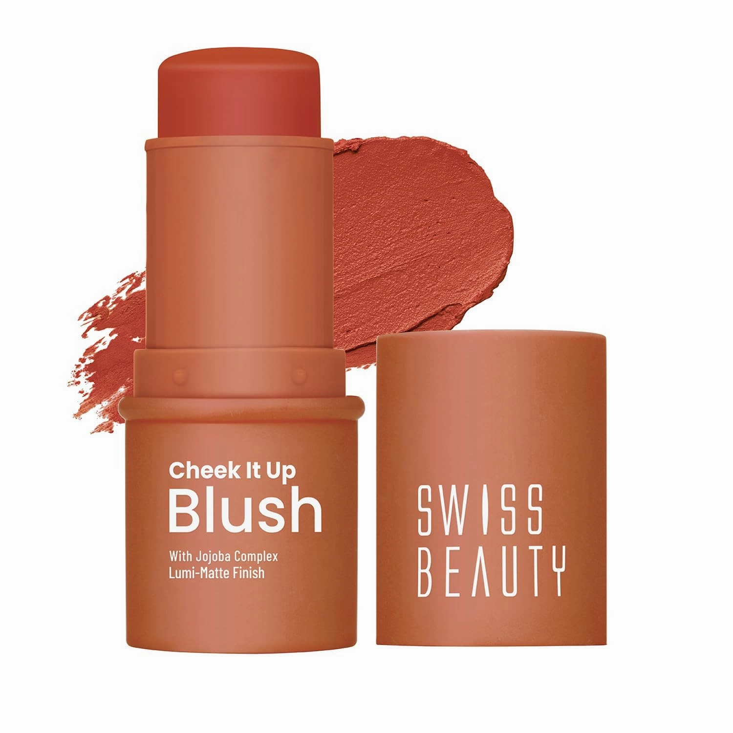 New Cheek It Up Blush, Lumi-Matte Finish with Complex, Buffed with Rose, 0.28 oz