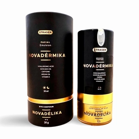 Novadérmika & Novadélika 2in1. Facial Emulsion and Eye Contour - Nourishes, Hydrates, Rejuvenates and leave your Skin with a Radiant Glow - Anti-aging - Cactus Blossom Fragrance.