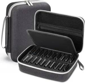 Noverlife Hair Clipper Guard Blades Holder Case, Barber Guard Blades Storage Bag for 20 Metal Clipper Guards Hard Blade Storage Travel Case, Protective Stylist Carrying Case for Grooming Blade