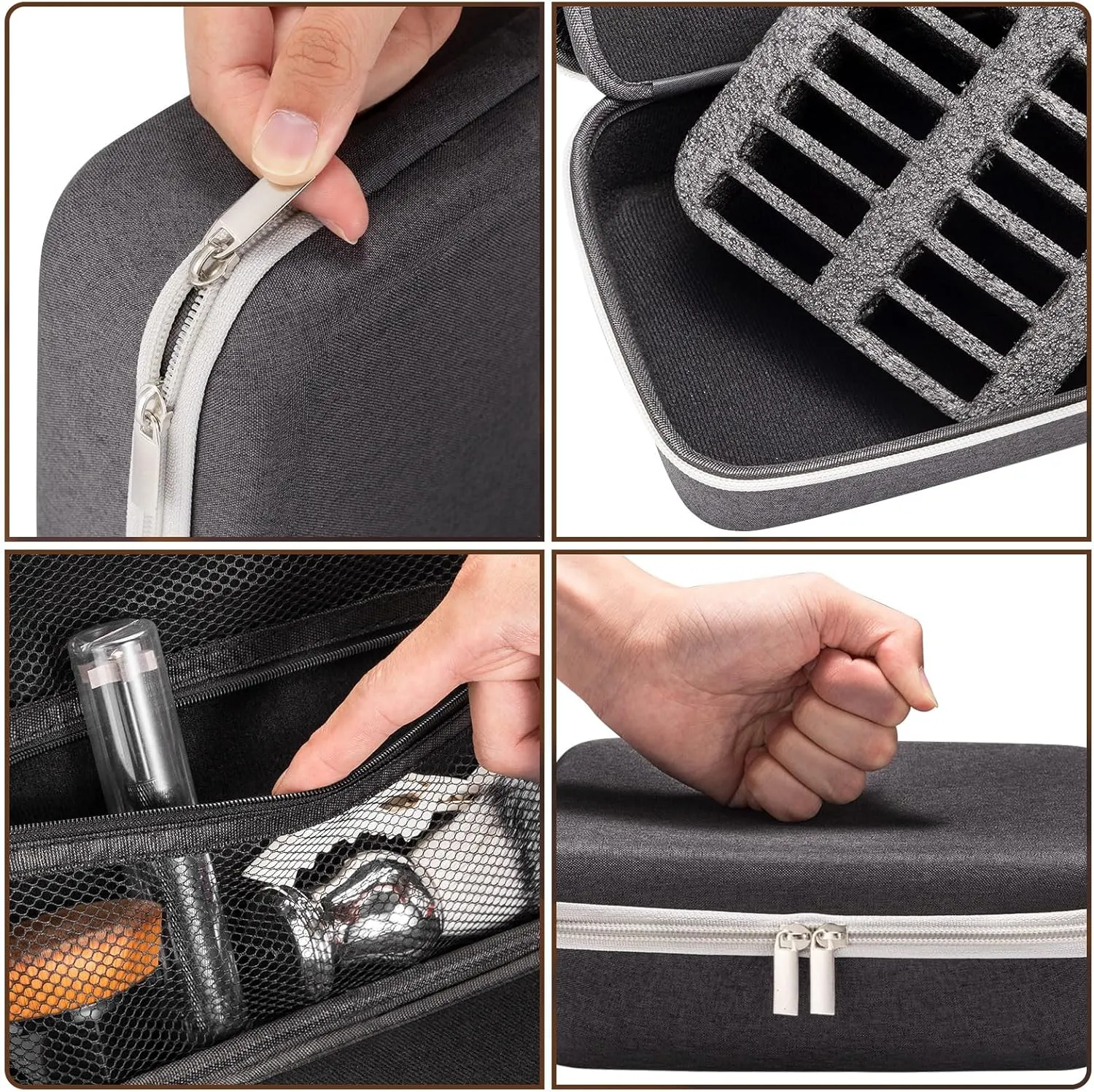 Noverlife Hair Clipper Guard Blades Holder Case, Barber Guard Blades Storage Bag for 20 Metal Clipper Guards Hard Blade Storage Travel Case, Protective Stylist Carrying Case for Grooming Blade