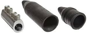 NSI Direct Burial Splice Kits with Rubber Cover, 2/0 AWG - 500 MCM Wire Range, 3.19" Length