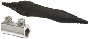 NSI Direct Burial Splice Kits with Rubber Cover, 6 AWG - 350 MCM Wire Range, 3.00" Length, Black