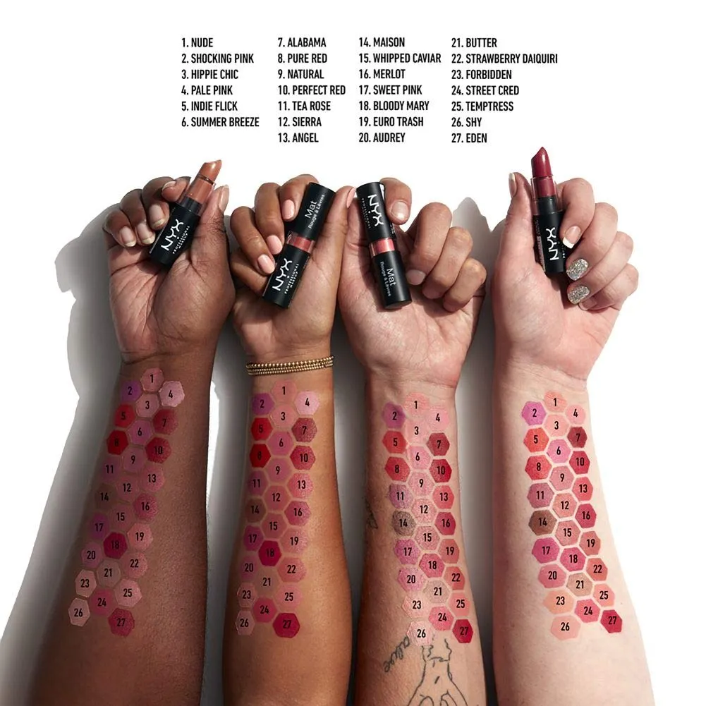 NYX PROFESSIONAL MAKEUP Matte Lipstick - Eden (Bright Blue-Red)