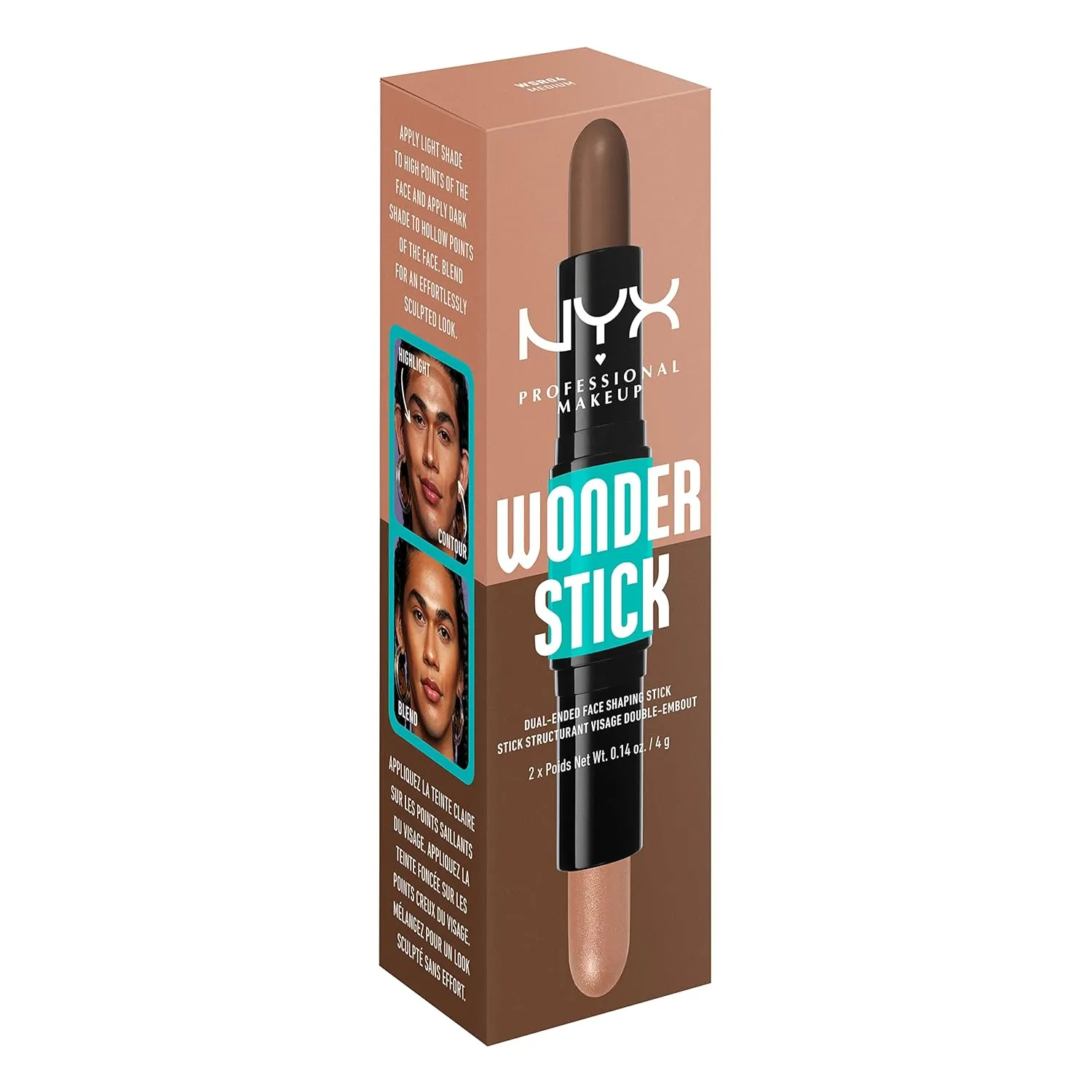NYX PROFESSIONAL MAKEUP Wonder Stick, Face Shaping & Contouring Stick - Medium