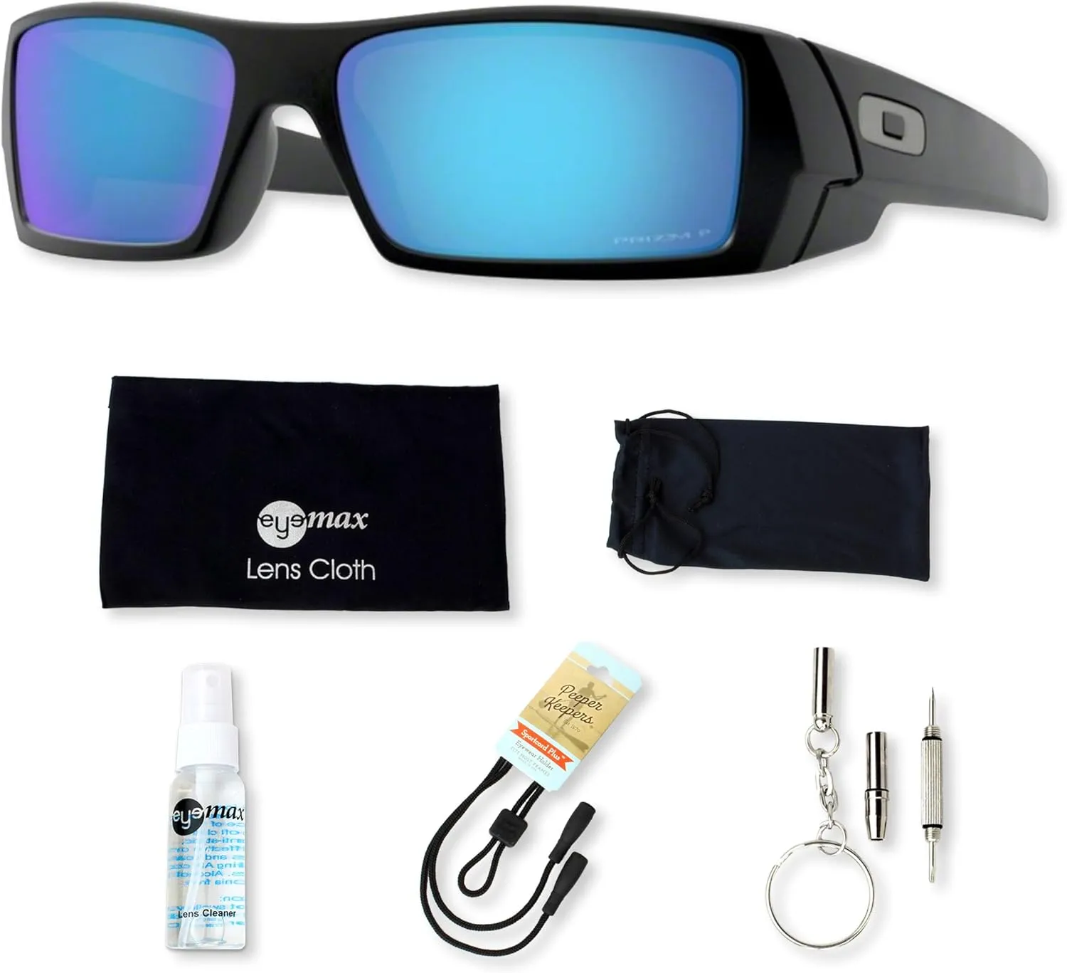 Oakley Gascan OO9014 Sunglasses Bundle with original case, and accessories (5 items)