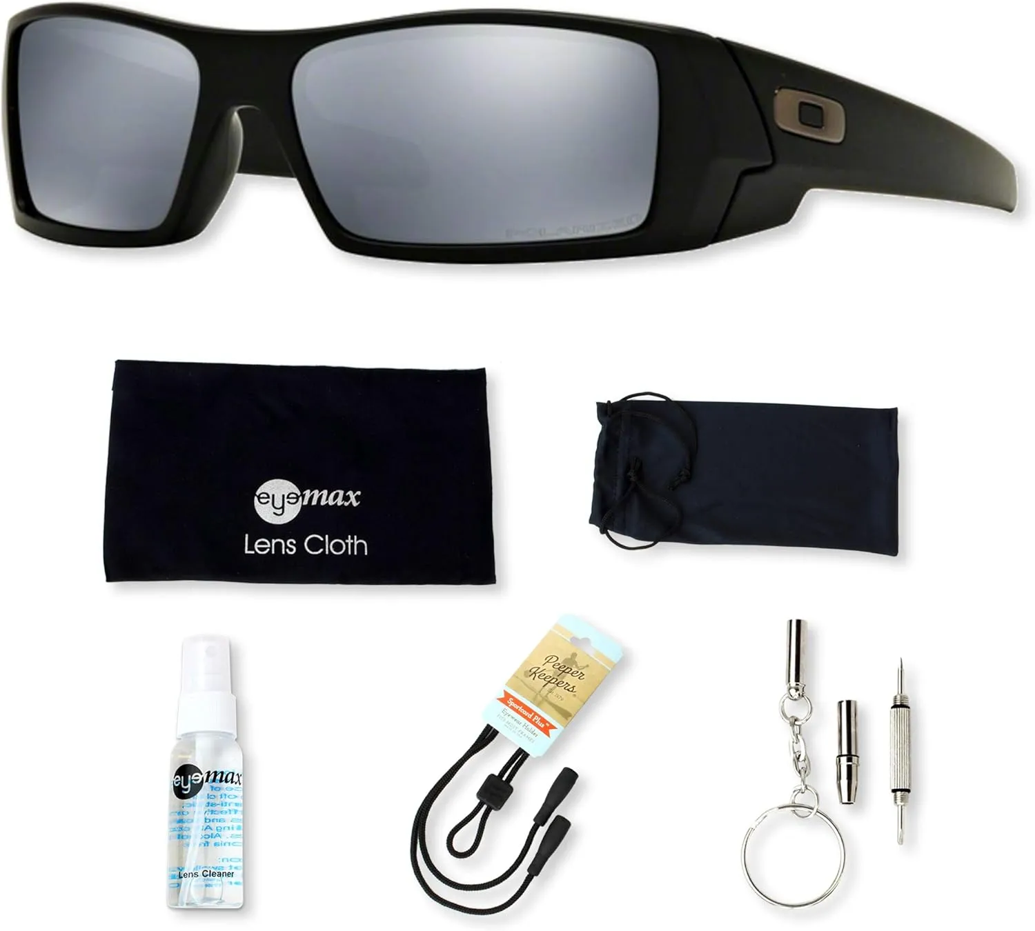 Oakley Gascan OO9014 Sunglasses Bundle with original case, and accessories (5 items)