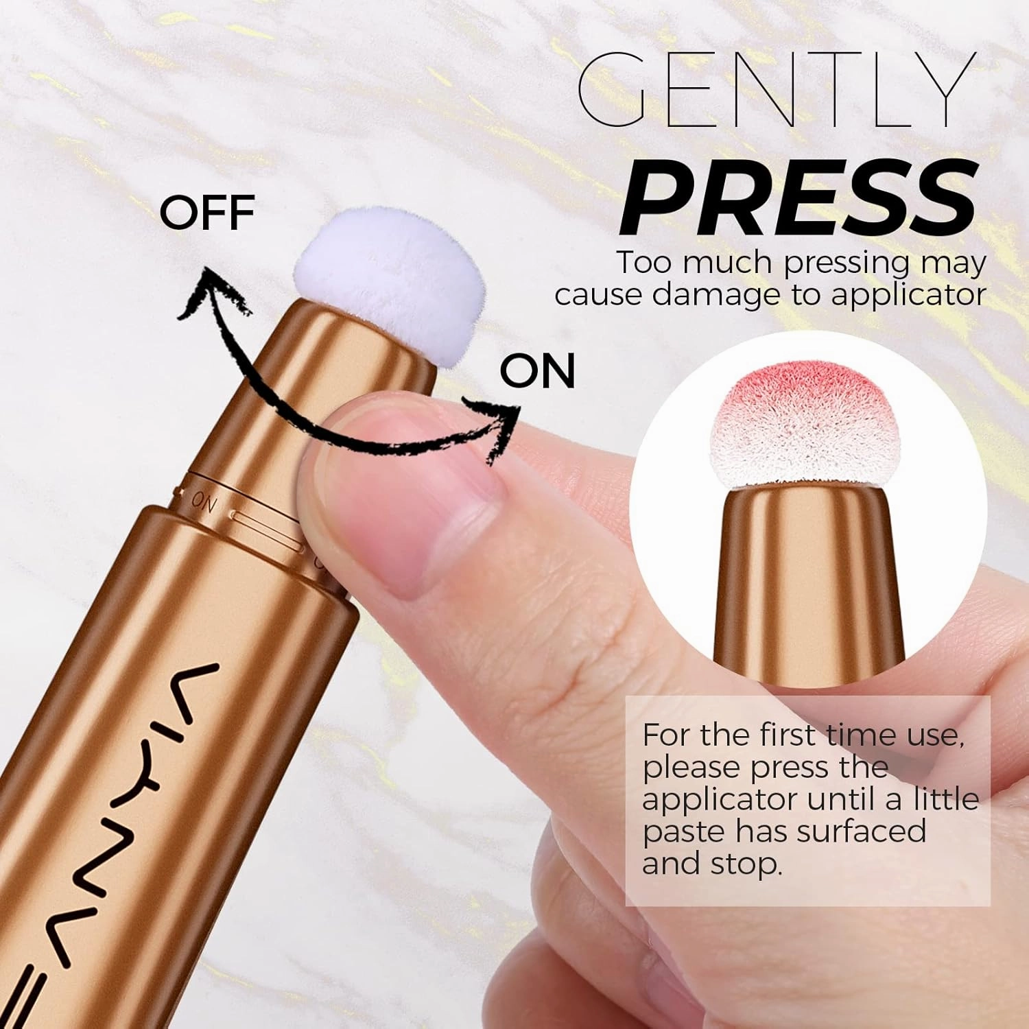 Ofanyia Upgrated Blush Beauty Wand, One-body Design Liquid Face Blush with Cushion Applicator, Natural Matte Finish Blush Stick, Lightweight Blendable Super Silky Cream Blush Stick, No Sponge Stuck (02# Blush)