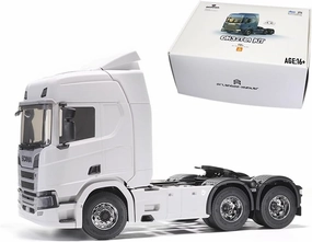 OH32T01 1/32 6x6 Rc Truck, 2.4G RTR RC Rock Crawler Off-Road Truck Hobby Model (Frame Kit Version/White)