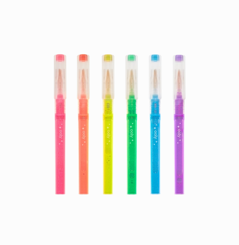 Oh-My-Glitter! Liquid Neon Glitter Highlighters Set of 6