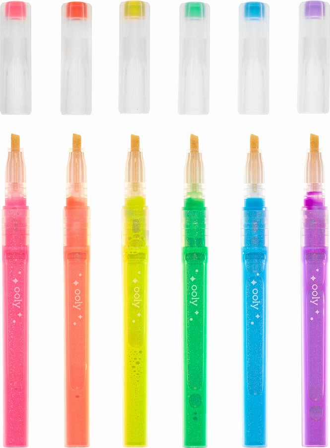 Oh My Glitter! Neon Highlighters - Set of 6