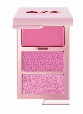 ONE/SIZE by Patrick Starrr Cheek Clapper 3D Blush Trio Palette 3-in-1 Blush Palette with Dragon Fruit Extract, Vegan Formula, Attention Seeker - True Bubblegum Pink Blush Trio